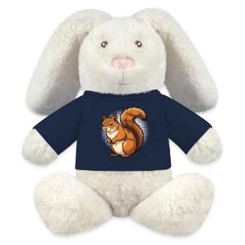 Eichhörnchen Eichhorn Eichhörnchenliebhaber Nager - MiniFeet® RecycelHase® Creme - French Navy - Vorne
