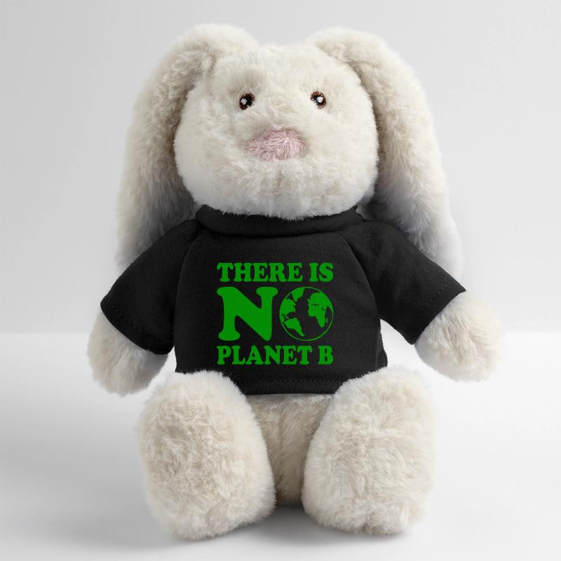 There is no planet b Lapin en peluche recyclé MiniFeet® Crème