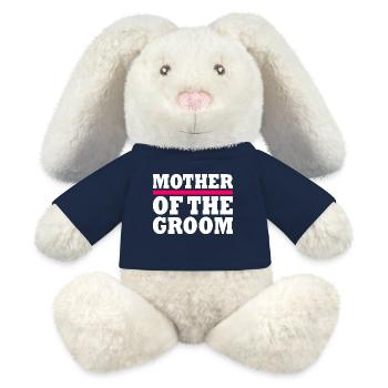 Mother of the groom - Lapin en peluche recyclé MiniFeet® Crème - bleu marine - Devant