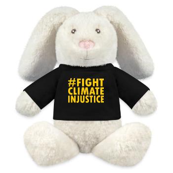 Fight climate injustice - Lapin en peluche recyclé MiniFeet® Crème - noir - Devant