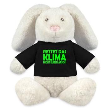 Klima retten - MiniFeet® RecycelHase® Creme - Schwarz - Vorne