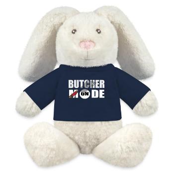 Fleischer Metzger Schlachter - MiniFeet® RecycelHase® Creme - French Navy - Vorne