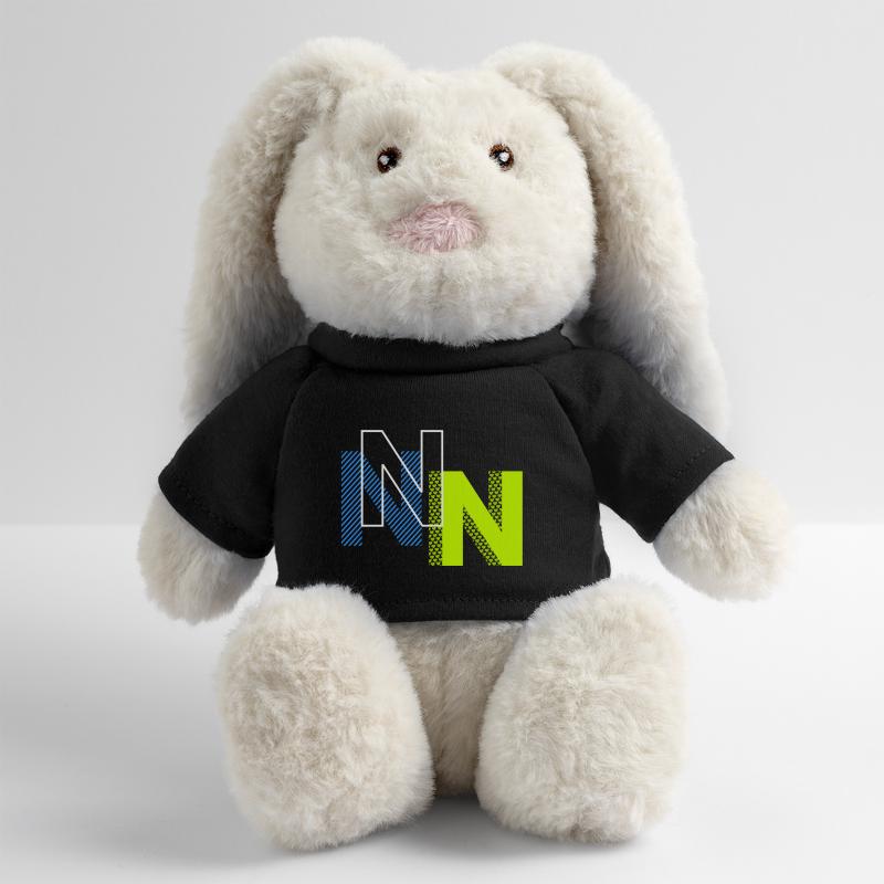 Lettre N Lapin en peluche recyclé MiniFeet® Crème