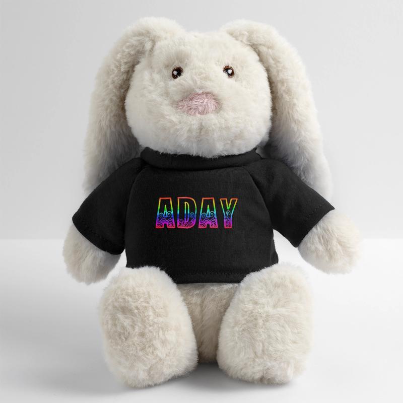 Aday RS Rainbow Lapin en peluche recyclé MiniFeet® Crème