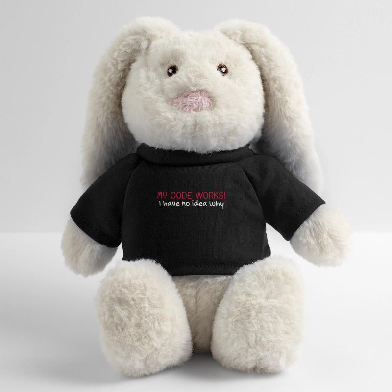 My code works programmer computer scientist MiniFeet® RecycelHase® Bunny Cream