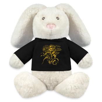 Cthulhu Style Tribal - HP Lovecraft Alien Art - MiniFeet® RecycelHase® Bunny Cream - black - Front