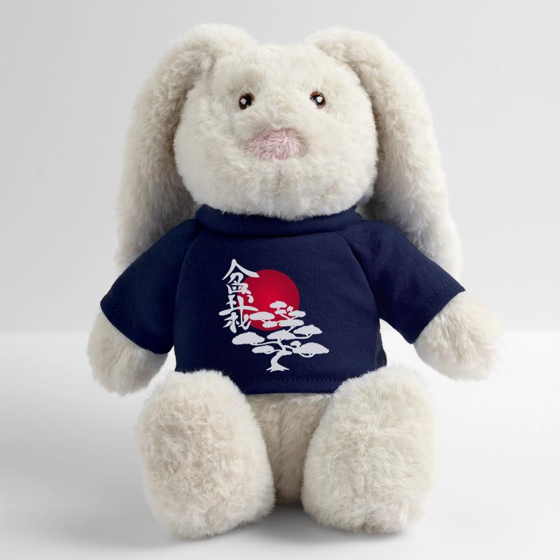 White tree and red sun MiniFeet® RecycelHase® Bunny Cream