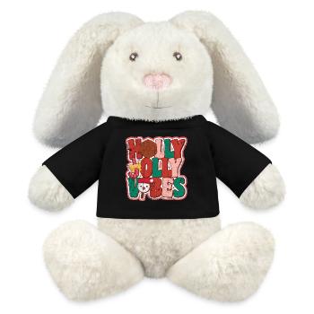 Holly Jolly Vibes - MiniFeet® RecycelHase® Bunny Cream - black - Front