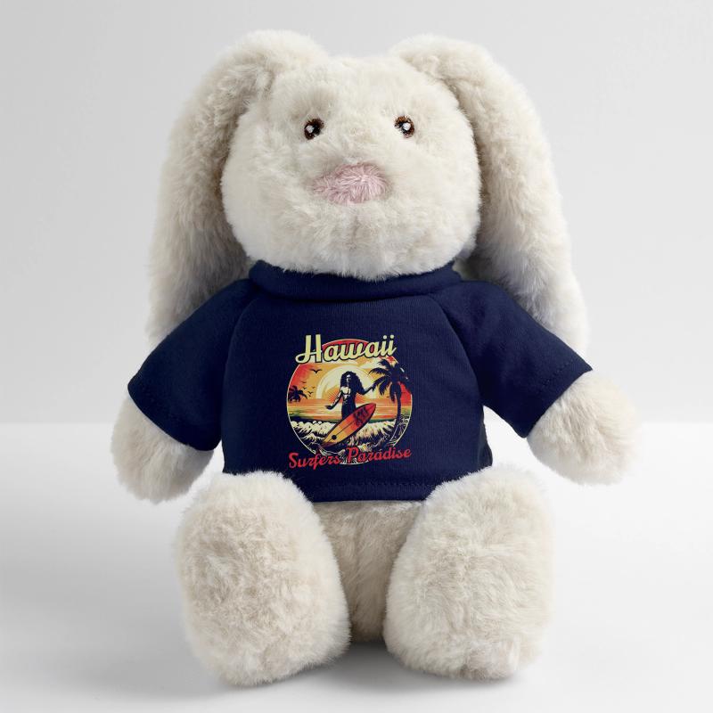 Hawaii Surfers Paradise Lapin en peluche recyclé MiniFeet® Crème