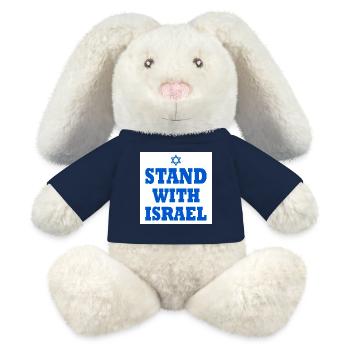 Stand with israel - MiniFeet® RecycelHase® Creme - French Navy - Vorne