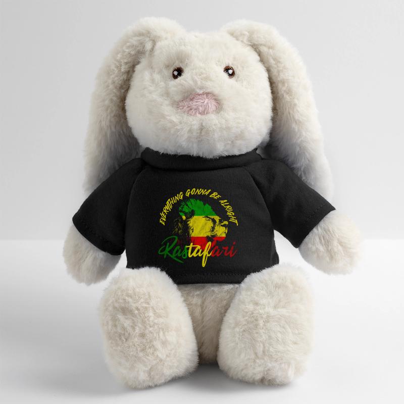 Rastafari Lapin en peluche recyclé MiniFeet® Crème