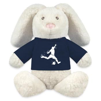 Fußball Spieler Explosion Team EM 2024 icon Fan - MiniFeet® RecycelHase® Creme - French Navy - Vorne
