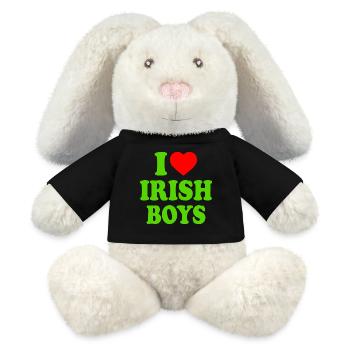I love irish boys - MiniFeet® RecycelHase® Creme - Schwarz - Vorne