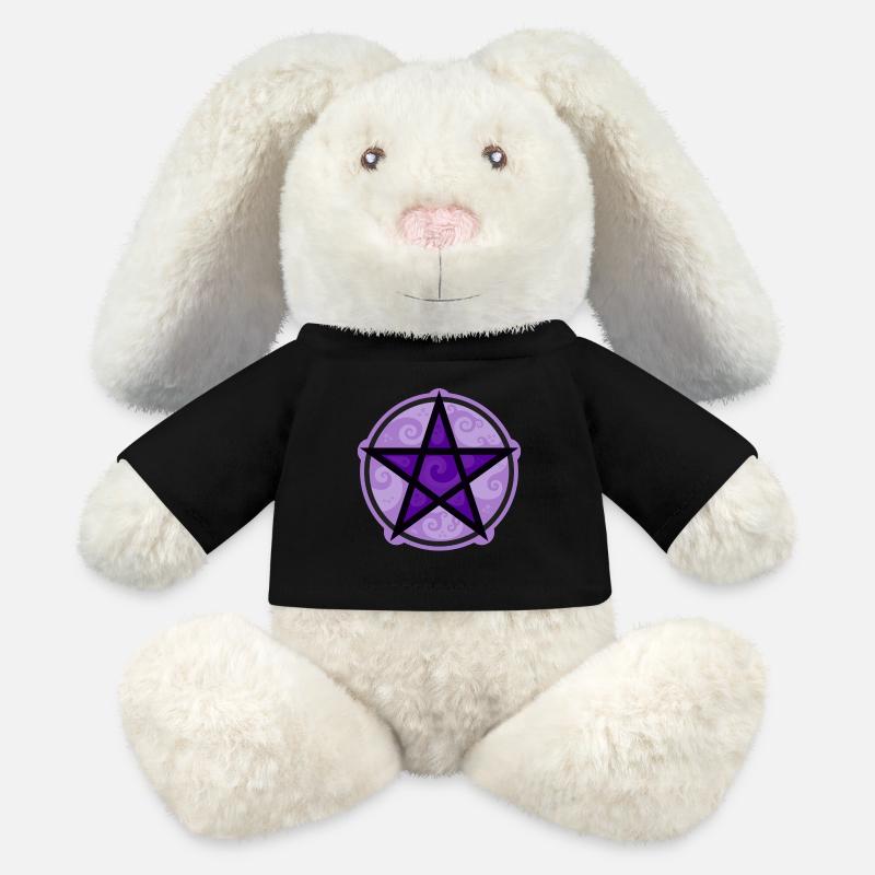 Pentagramm - MiniFeet® RecycelHase® Creme - Schwarz