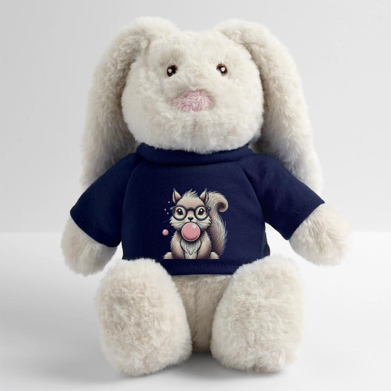 Cool Squirrel with Bubblegum Glasses MiniFeet® RecycelHase® Bunny Cream