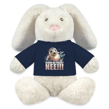 Bevor du fragst - Nee!!! - MiniFeet® RecycelHase® Creme - French Navy - Vorne