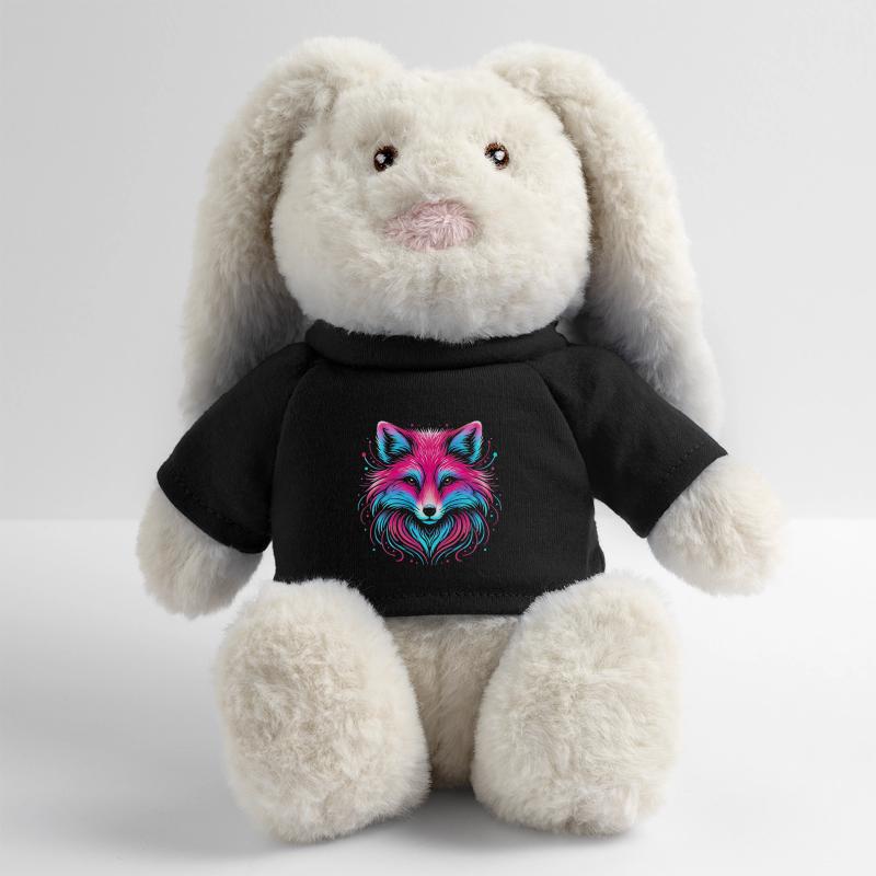 Neon Fox Glow Illustration Design MiniFeet® RecycelHase® Bunny Cream