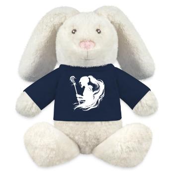 Lacrosse player - MiniFeet® RecycelHase® Bunny Cream - french navy - Front