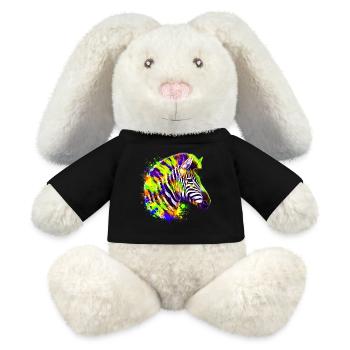 Zebra - MiniFeet® RecycelHase® Creme - Schwarz - Vorne