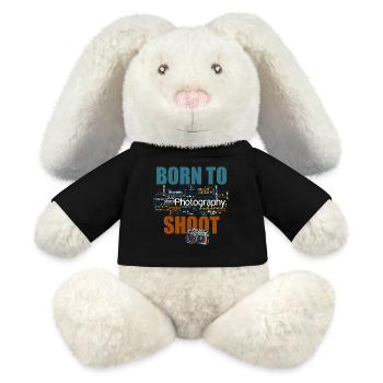 Born to shoot - MiniFeet® RecycelHase® Creme - Schwarz - Vorne