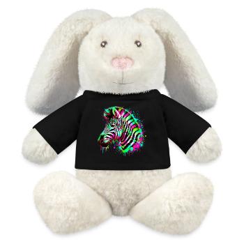 Zebra - MiniFeet® RecycelHase® Creme - Schwarz - Vorne