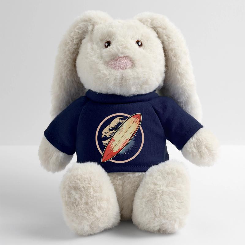 Graphiques de planche de surf Lapin en peluche recyclé MiniFeet® Crème