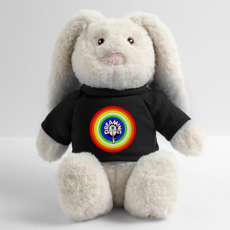 Psst! dreaming dreamer retro rainbow sleeping MiniFeet® RecycelHase® Bunny Cream