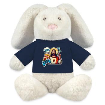 Pixel Gamer Leben Eat Sleep Respawn - MiniFeet® RecycelHase® Creme - French Navy - Vorne