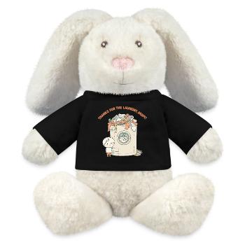 Thanks for the laundry, mom ! - MiniFeet® RecycelHase® Bunny Cream - black - Front