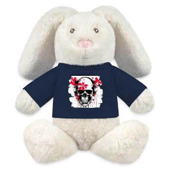 Totenschädel Splash Trash Polka Tattoo - MiniFeet® RecycelHase® Creme - French Navy - Vorne