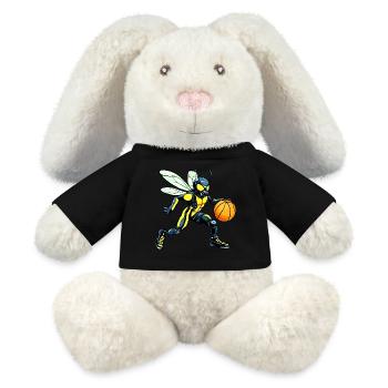Wasps Basketball Player / Basketball Wasp - MiniFeet® RecycelHase® Bunny Cream - black - Front