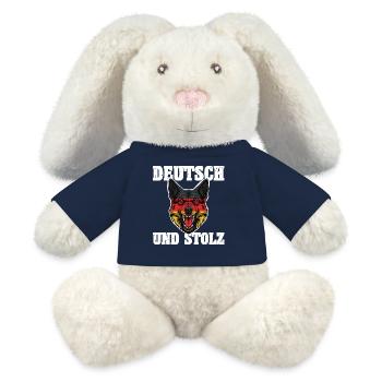 German Shepherd - MiniFeet® RecycelHase® Bunny Cream - french navy - Front