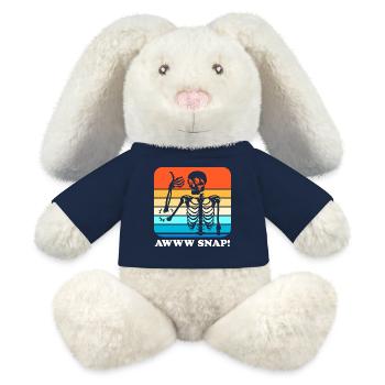 Bone Fracture Halloween Skeleton Bone Arm Fracture - MiniFeet® RecycelHase® Bunny Cream - french navy - Front