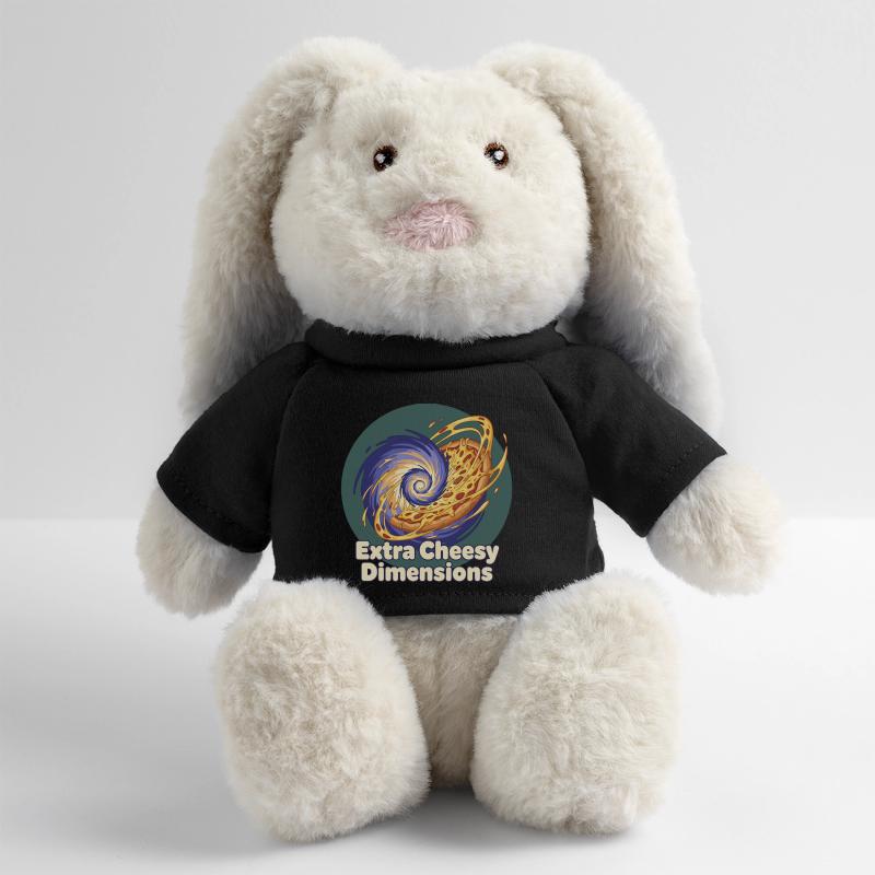 Pizza aux dimensions extra fromagées Lapin en peluche recyclé MiniFeet® Crème