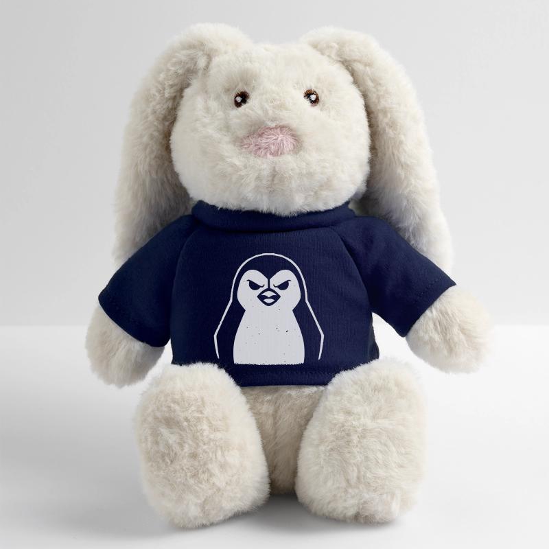 pinguin stencil grunge minimalistisch-vector Linux MiniFeet® RecycelHase® Creme