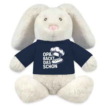 Opa Backt Das Schon – Brot Motiv - MiniFeet® RecycelHase® Creme - French Navy - Vorne