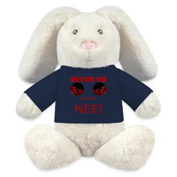 Bevor du fragst - Nee - MiniFeet® RecycelHase® Creme - French Navy - Vorne