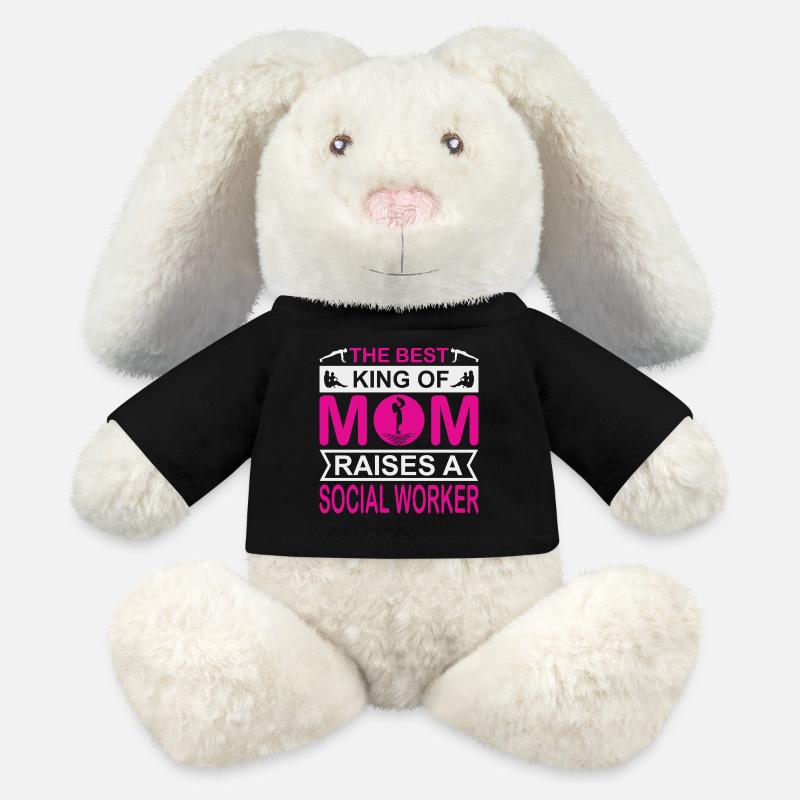 Die beste Art von Mutter zieht eine Sozialarbeiterin groß - MiniFeet® RecycelHase® Creme - Schwarz