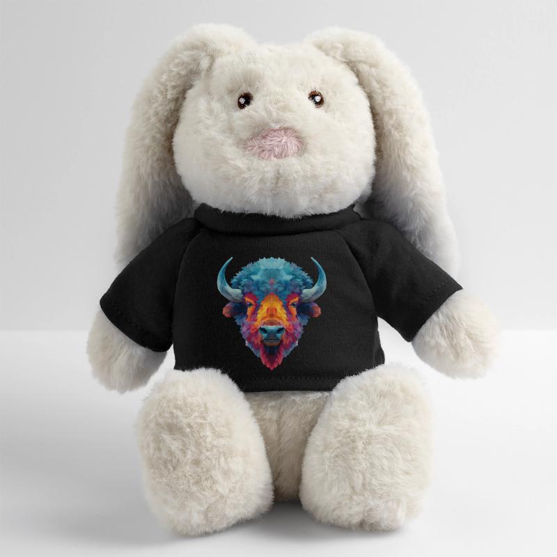 Bison Lapin en peluche recyclé MiniFeet® Crème