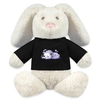 Sleeping Wolf - Sticker - MiniFeet® RecycelHase® Bunny Cream - black - Front