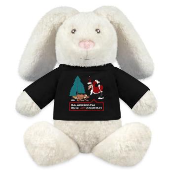Santa Claus & Wolf (No Little Red Riding Hood Edition) - MiniFeet® RecycelHase® Bunny Cream - black - Front