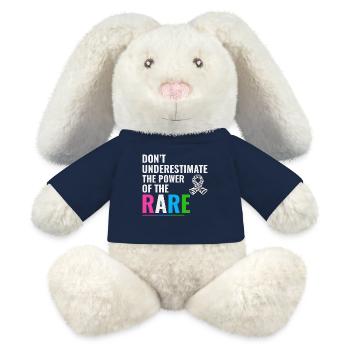 Rare Disease Awareness - MiniFeet® RecycelHase® Bunny Cream - french navy - Front