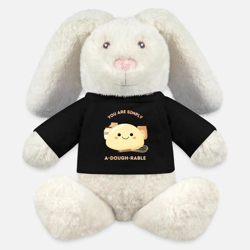 You're simply a-dough-rable - Cute dough - MiniFeet® RecycelHase® Bunny Cream - black