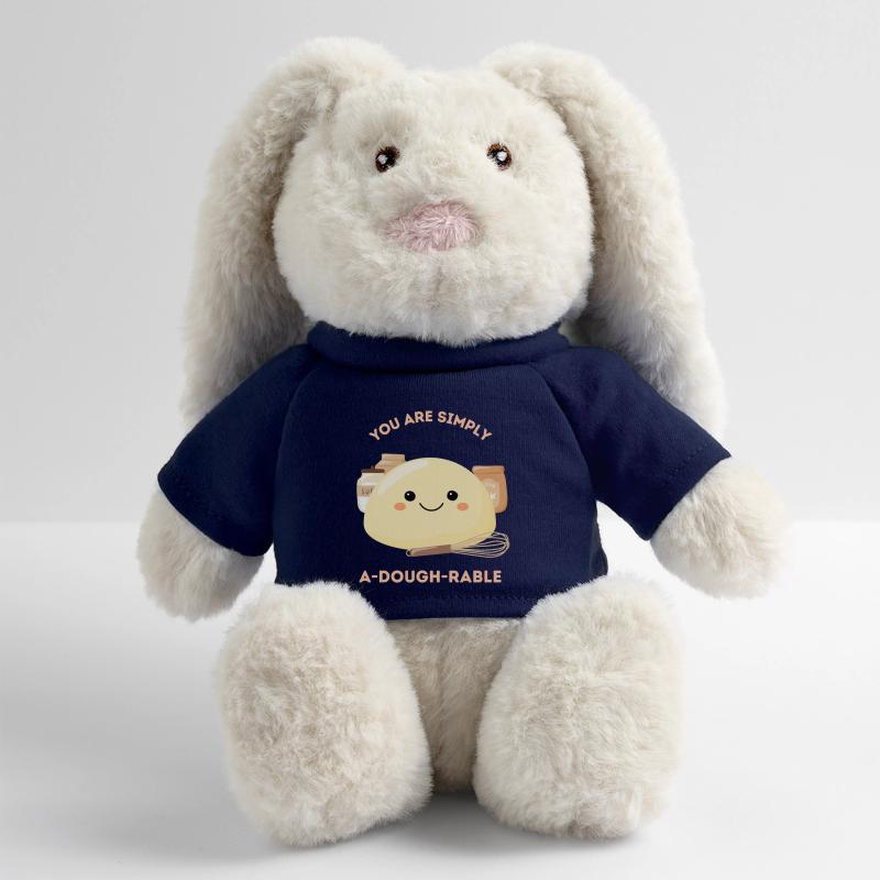 Vous êtes tout simplement a-dough-rable - Pâte mignonne Lapin en peluche recyclé MiniFeet® Crème