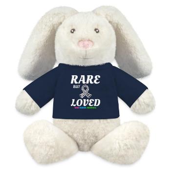 Loved Rare Disease Spread Awareness - MiniFeet® RecycelHase® Bunny Cream - french navy - Front