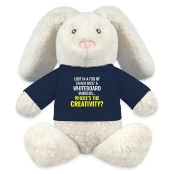Work Memes Office-Humor Workplace Funny - MiniFeet® RecycelHase® Bunny Cream - french navy - Front