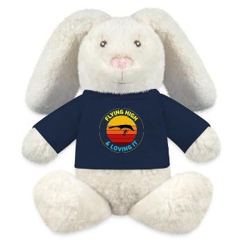 Drachenfliegen Luftsport Abenteuer Segelflug Pilot - MiniFeet® RecycelHase® Creme - French Navy - Vorne