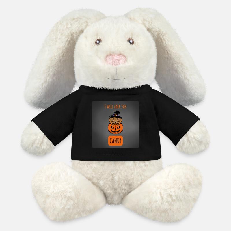 HALLOWEEN - Dog - MiniFeet® RecycelHase® Bunny Cream - black