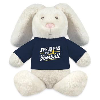 I can't I have Football - MiniFeet® RecycelHase® Bunny Cream - french navy - Front