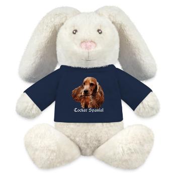 Cocker Spaniel,Spaniel,Hundekopf,Rassehund, - MiniFeet® RecycelHase® Creme - French Navy - Vorne